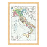 Antica Mappa Italia - Anno 1910